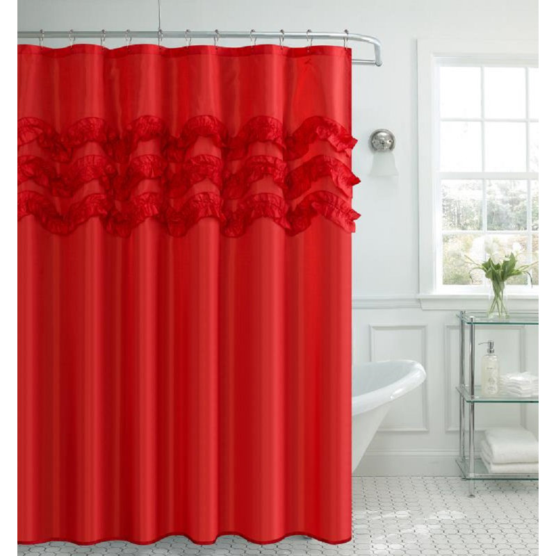 August Grove® Andes Solid Single Shower Curtain & Reviews Wayfair